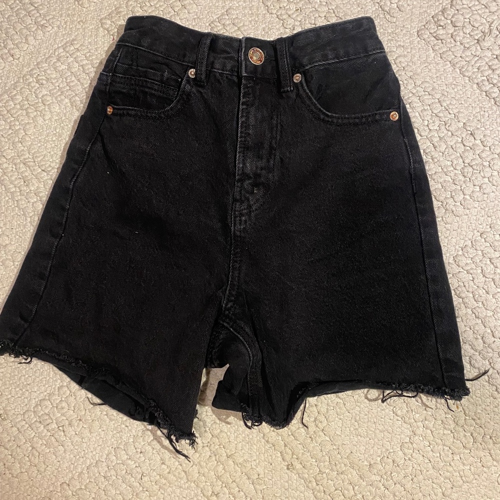 black shorts